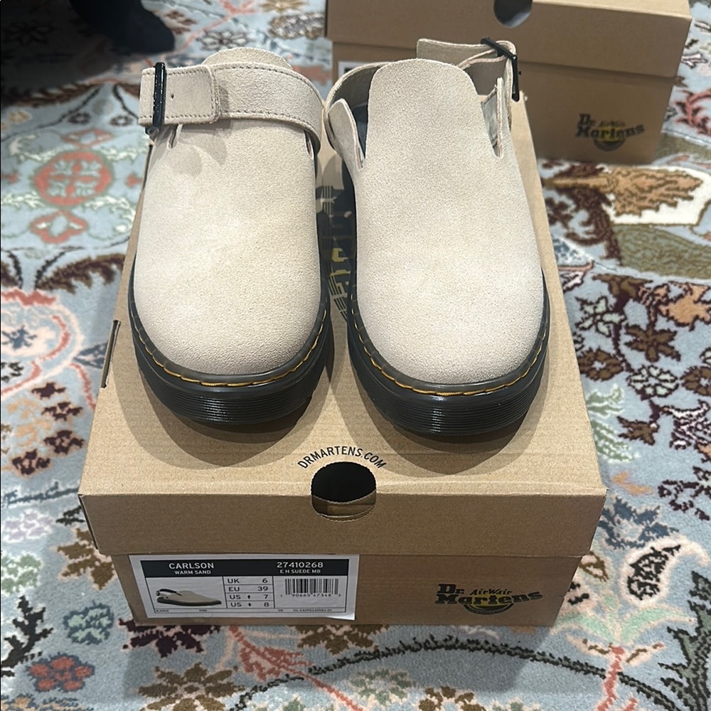 Dr. Martens Beige Suede Shoes